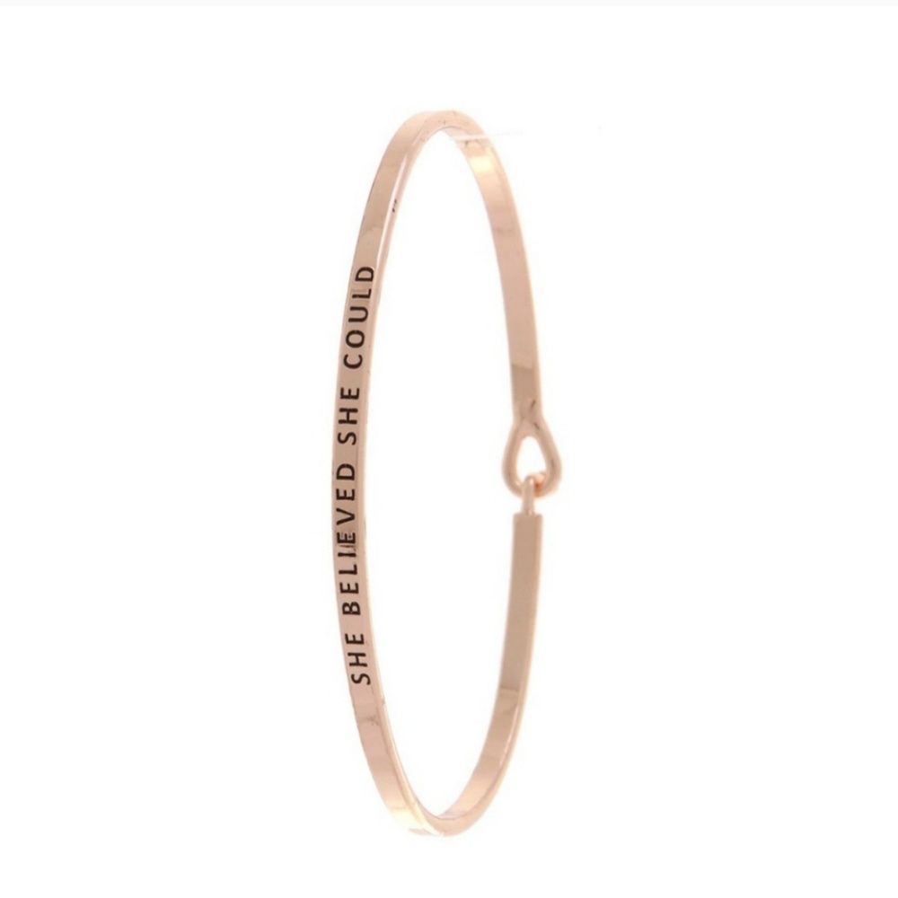 Rose Gold Minimal mantra bracelet